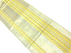 アンティーク　変わり縞模様織出し袋帯（材料）